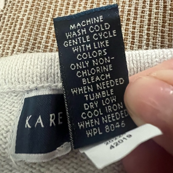 Karen Scott - striped nautical inspired sweater shirt w/ zipper shoulders - Picture 9 of 10